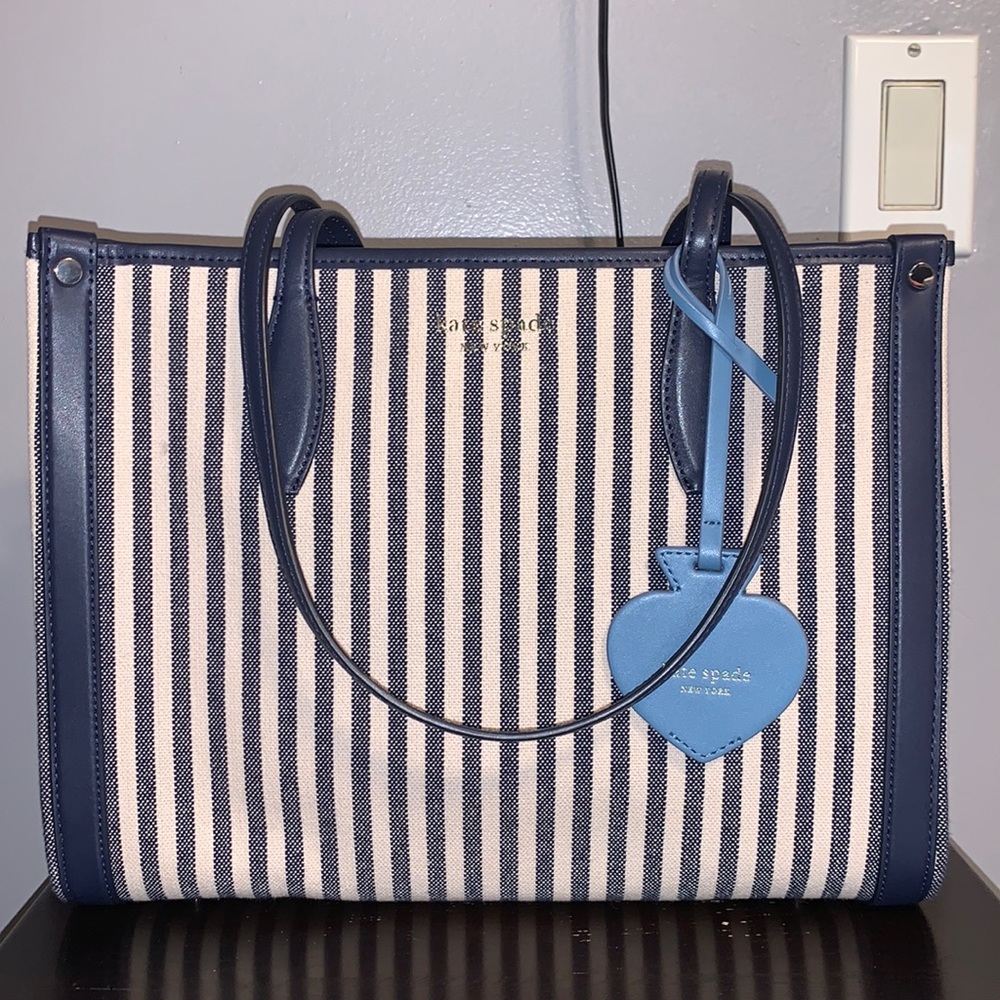 Kate Spade Market Striped Canvas Tote